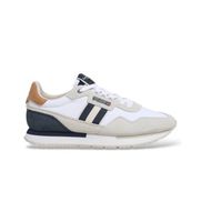 pepe jeans para hombre pms400025 zapatillas de piel aiden tape blanco 42 plano cordones casual