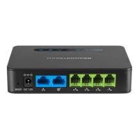 grandstream ht814 4 fxs router nat seguridad voip gateway tlssrtp fax t38