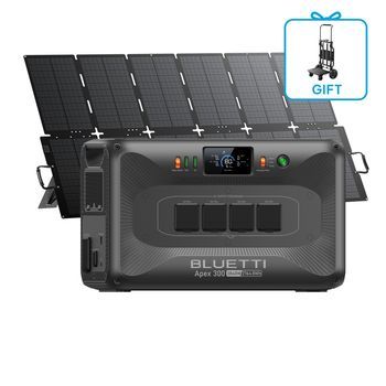 BLUETTI Apex 300 Y Panel Solar 500w, Power Station, 2764wh, 4 Salidas Ca 3840w (7680w Pico), Respaldo Hogar Y Fuera De Red