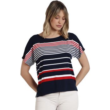 Admas Tops y Camisetas Camiseta de manga corta Navy para mujer