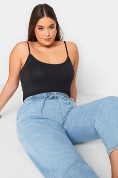 Top Negro De Tirantes, Mujer Curvy Y Tallas Grandes, Yours