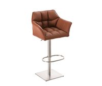taburete de bar damaso tapizado en cuero sintetico 45x64x88-113 cm