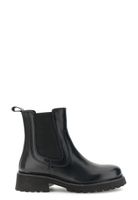 botines de piel con elasticos black 38