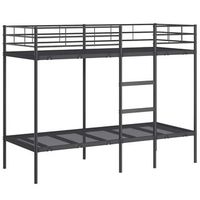 litera sin colchon acero negro 80x200 cm vidaxl