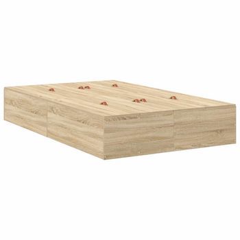Estructura De Cama Con Almacenamiento Roble Sonoma 120 X 190 Cm