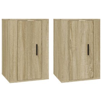 Muebles Para Tv De Pared 2 Uds Roble Sonoma 40x34,5x60 Cm Vidaxl