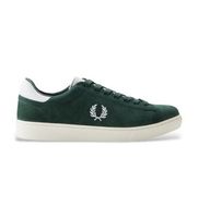 fred perry para hombre b3408-30a zapatillas de piel spencer verde 45 plano ante cordones casual