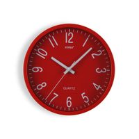 reloj de pared en polipropileno rojo