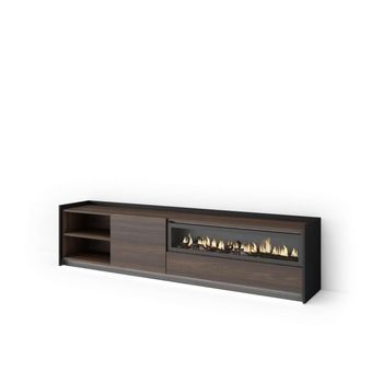 Mueble Tv Mijas-02 Con Chimenea Y Luces Led Integradas