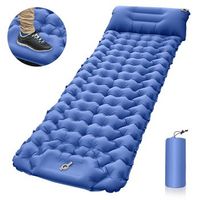 colchoneta inflable para dormir para acampar y hacer senderismo blue