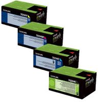 original multipack lexmark cs510dte printer toner cartridges 4 pack -70c2hk0