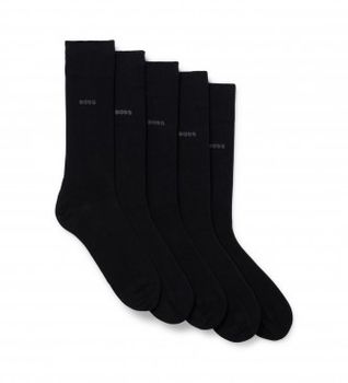 BOSS para hombre. 50478221 Pack 5 Pares de Calcetines Uni negro (43-46), Homewear, Algodón