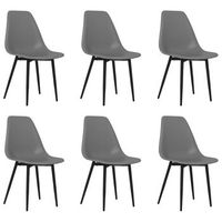 pack 6 uds sillas de comedor  silla de cocina  mueble de comedor gris pp