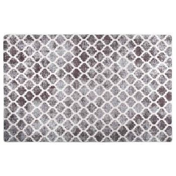 Alfombra Lavable Gris Y Blanco 160x230 Cm Vidaxl