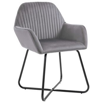 Sillas De Comedor 6 Unidades De Terciopelo Gris