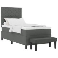 cama tapizada 193x90x128 cm  - gris