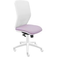 silla de oficina ergonomica keempat - malla blanca tapizado lila
