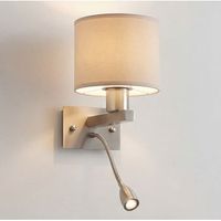 leds c4 aplique led torino e27 60w en niquel satinado compatible con pantalla no incluida