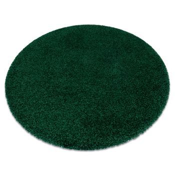 Alfombra Soffi Circulo Shaggy 5cm Botella Verde Circulo 100 Cm