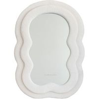 espejo de pared ondulado flamingueo teddy 70x50x4cm beige