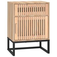 mesita de noche  mesa auxiliar  mesilla hierro y madera contrachapada 40x30x555 cm