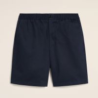 ami elasticated waist cotton-satin shorts - s