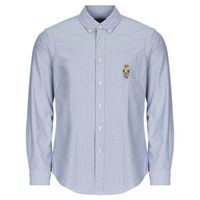polo ralph lauren camisa manga larga camisa de corte recto en oxford para hombre