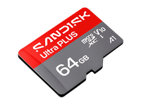 tarjeta micro sd - sandisk ultra plus 64 gb 150 mbs uhs-i v10 a1 c10 adaptador sd full hd gris
