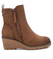 refresh para mujer 17100903-camel botines antelina marron -altura cuna 6cm- 40 5 a 8cm cremallera casual