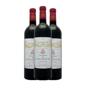 Château De L'hospital Vino Tinto Bordeaux Crianza 75 Cl 14% Vol. (pack De 3 Unidades)