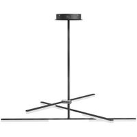 homcom lampara de techo led moderna o100x79 cm con pantalla de acrilico angulo de luz ajustable para salon dormitorio o cocina