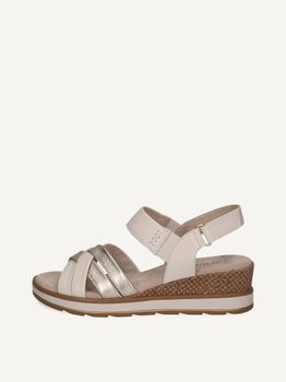 CAPRICE Heeled sandal, white, made of Leather with Wedge heel, Size 37