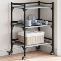 carrito de cocinaestanteria de cocina carrito de servir madera ingenieria gris sonoma 50x35x755 cm cfw714193