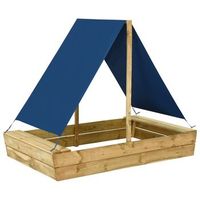 arenero con tejado de madera de pino impregnada 160x100x133 cm vidaxl