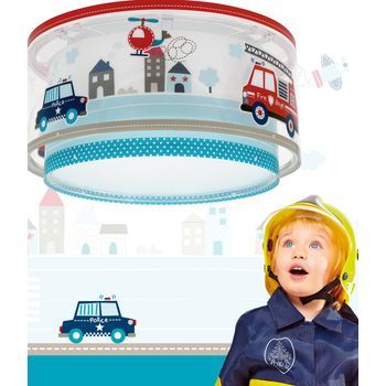 Plafón Infantil Policia Y Bomberos