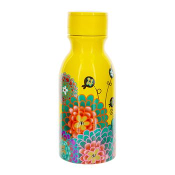 Botella termo 40 cl  amarillo silicona  18 x 7 x 7 cm