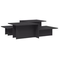 pack 2 uds mesas de centrormesa auxiliarrmesa de cafe madera de ingenieria gris