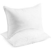 juego de dos almohadas aptas para dormir boca arriba boca abajo o de lado con nucleo de almohada a rayas satinadas para un uso comodo en casa