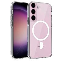 cool carcasa magnetica transparente para samsung s916 galaxy s23 plus