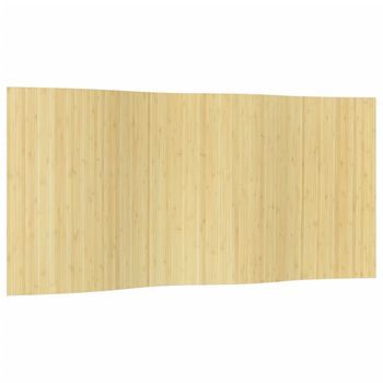 Biombo Divisor De Bambú Color Natural Claro Ancho 400 Cm Alto 165 Cm Vidaxl