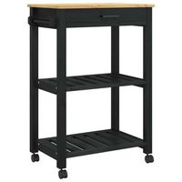 carro de cocina monza negro 60 x 40 x 885 cm vidaxl