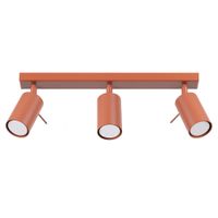 lampara de techo ocre rojo acero alt 45 cm
