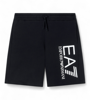 EA7 para hombre. 7M001414_AF22266 Pantalones Cortos Core Identity Negro (XXL), Casual, Deportivo, Algodón, Sportswear, Multideporte