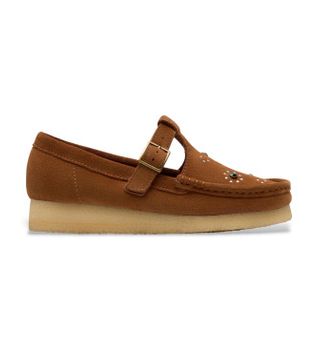 Clarks para mujer. 26183079 Zapatos Wallabee T Bar marrón (38.5), Plano, 1 a 3cm, Hebilla, Casual