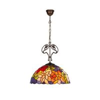 colgante de techo  d 40cm   cadena y adorno fundicion tiffany  guell