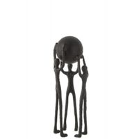 objeto decorativo de aluminio negro de 165x19x465 cm