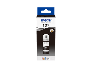 Cartucho de tinta - Epson 107 EcoTank, Compatible con EcoTank ET-18100, Imprime hasta 2100 fotos, Negro