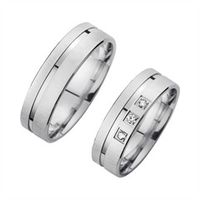 alianzas oro blanco con diamantes ancho 6 mm