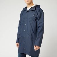 rains matte-shell long jacket - l