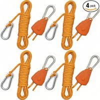correa de trinquete de paracord de 46m15ft pequena reflectante y ajustable para sujecion de tiendas de campana lonas y luces de cultivo